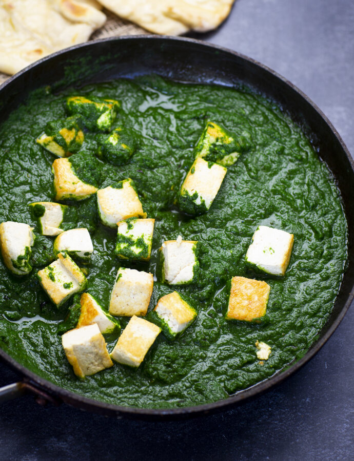 Indisk palak paneer – vegetarisk spenatröra med paneer