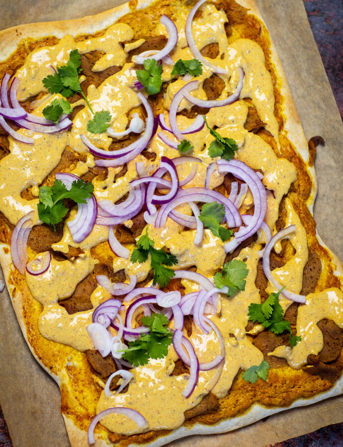 Indisk ”Butter chicken”-pizza