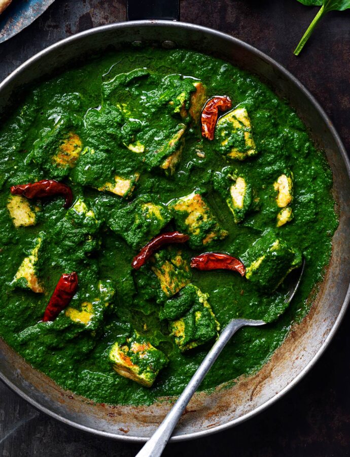 Indisk palak paneer – vegetarisk spenatröra med paneer